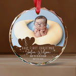 Custom Baby First Christmas Glass Ornament - Christmas Ornaments