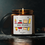 Personalized Teachers Name Scented Candle - 4oz Scented Coconut Apricot Candles