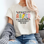 Personalized ABCD Teacher Name Shirt - Unisex T-Shirt