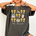 Custom Teacher Coquette Shirt, Back To School - Comfort Colors Tee