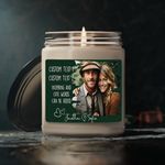 Personalized Text and Photo Scented Candle - 9oz Candle