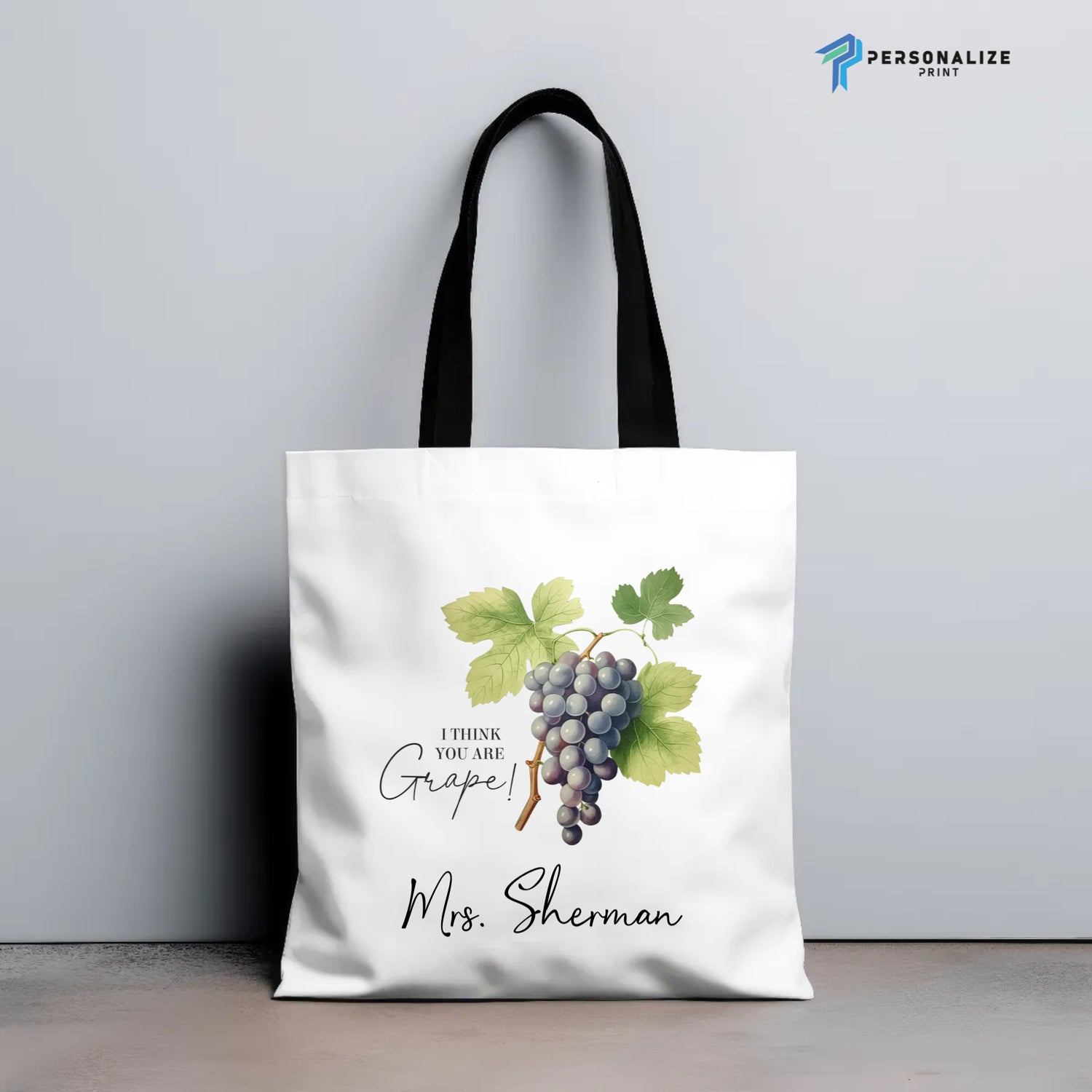 Personalised Vintage Fruit Custom Name Tote Bag Teacher - Tote Bag AOP