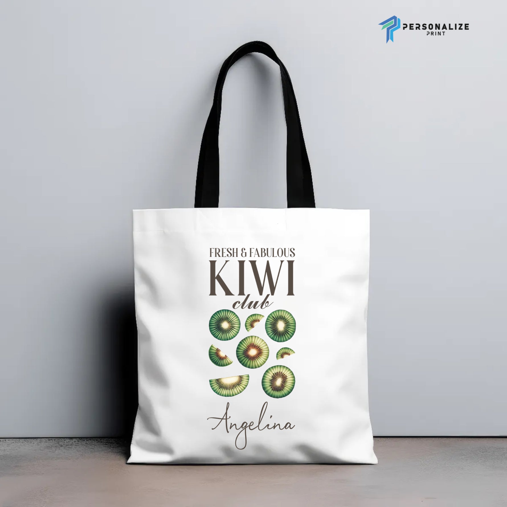 Personalized Fruit Design Add Name Tote Bag, Custom Name Tote Bag - Tote Bag AOP