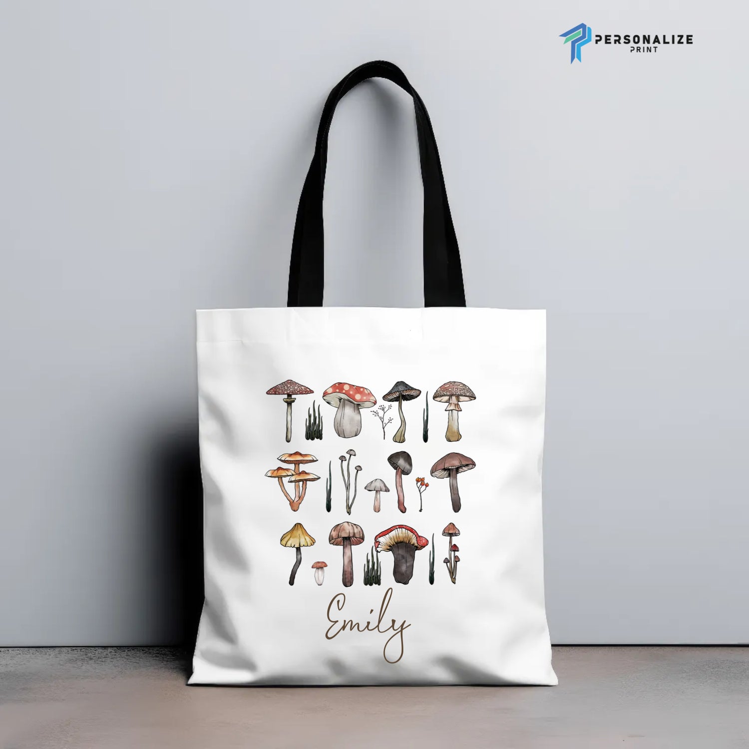 Personalized Mushroom Design Custom Name Tote Bag - Tote Bag AOP