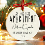 Our First Apartment Ceramic Ornament Personalized - Christmas Ornaments