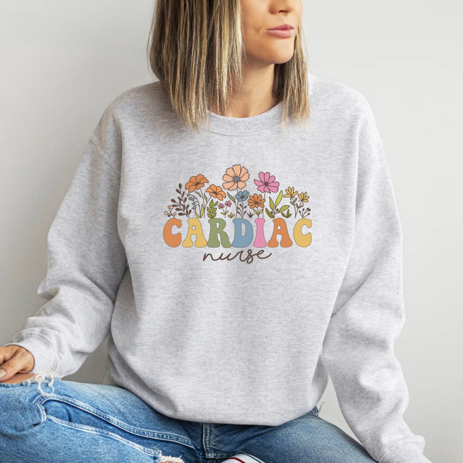 Personalized Nurse Crewneck Sweatshirt - Sweatshirt