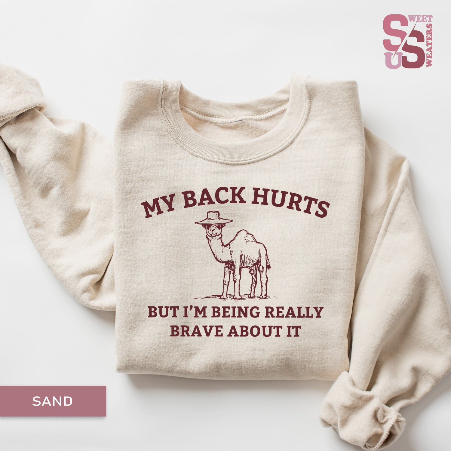 My Back Hurts Meme Funny Shirts, Camel Sweatshirt Womens