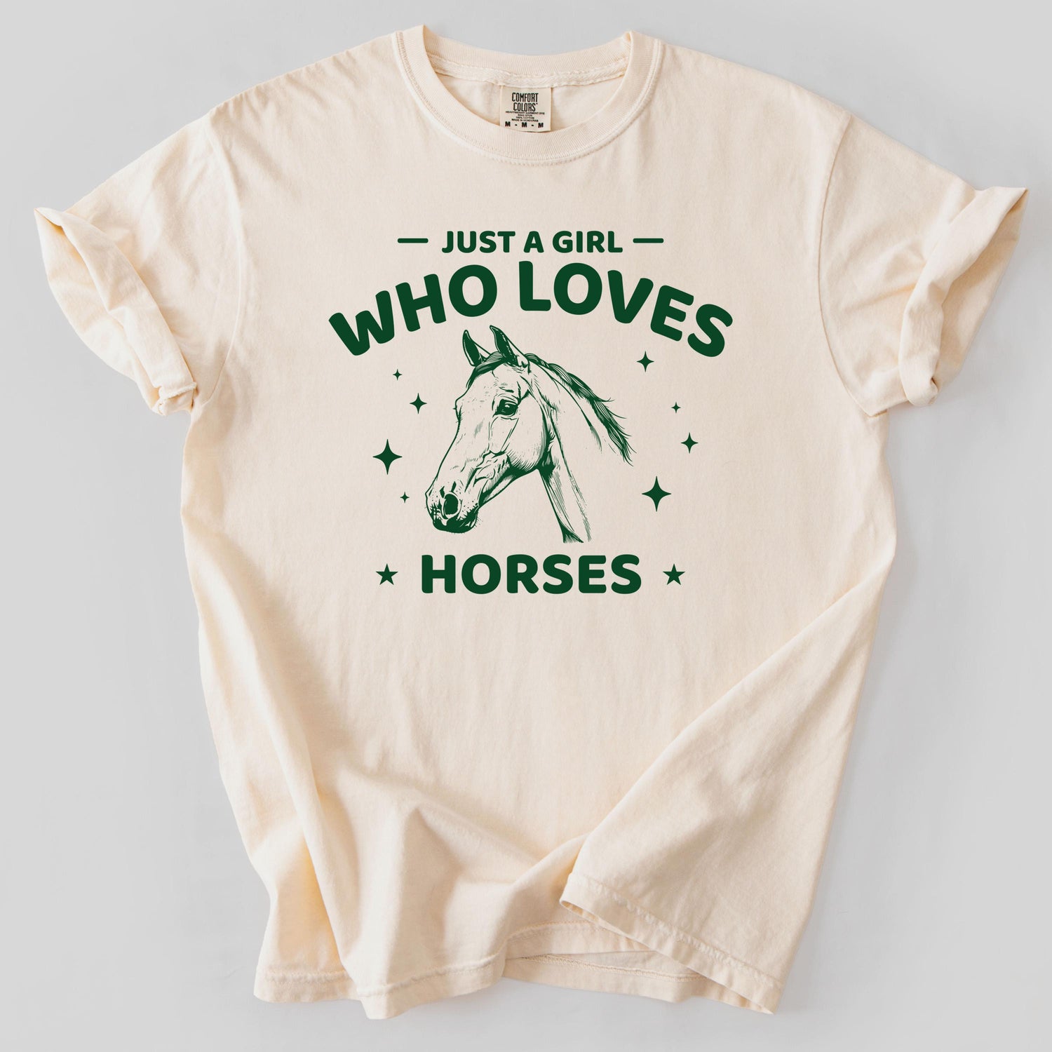 Just a Girl Who Loves Horses Shirt, Equestrian Farm Shirt for Girls, Cute Horse Riding Tee