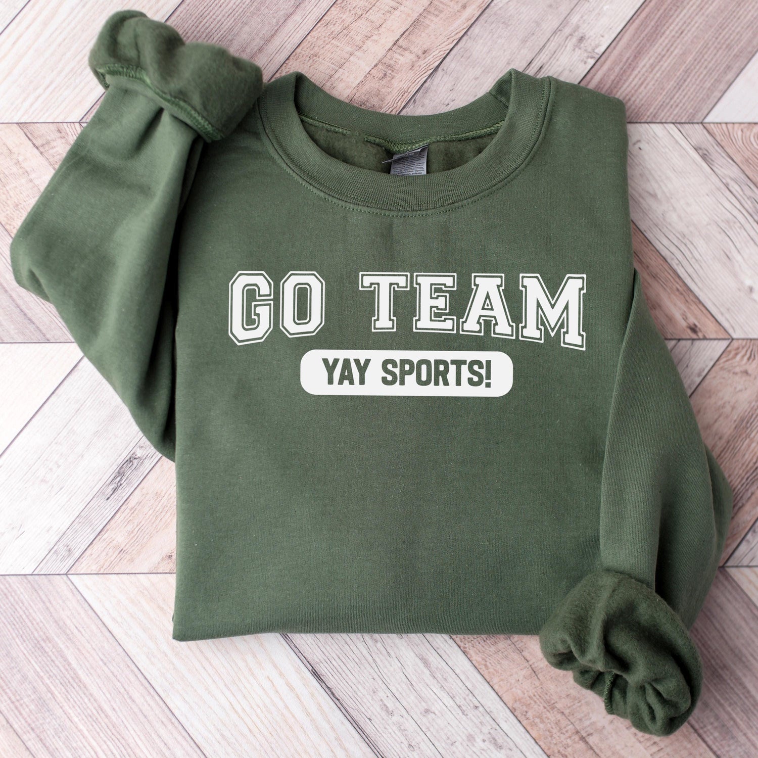 Go Team Sports Yay Sweatshirts, Sarcastic Sports Sweatshirt, Funny Sports Mom Sweater