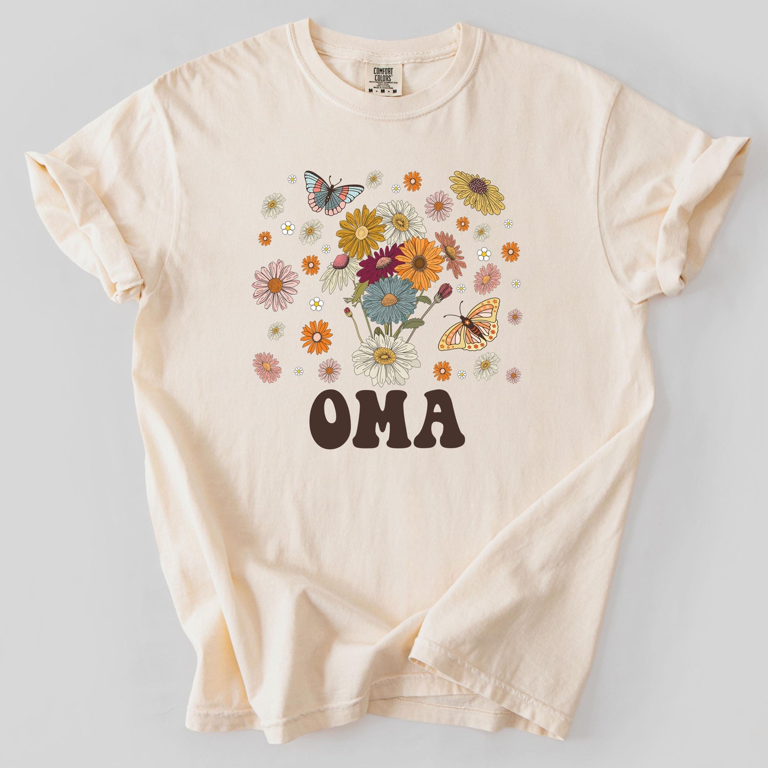 Retro Floral Oma Shirt, Flowers Grandma Tshirt, Mother's Day Gift, Funny Birthday Gift