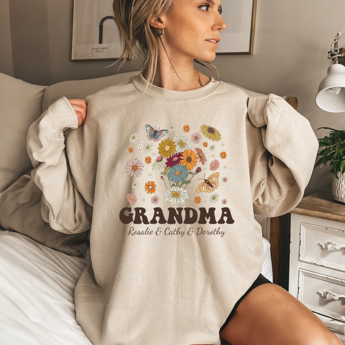 Personalized Grandma Shirt With Names Grandma Sweatshirt - Sweatshirt