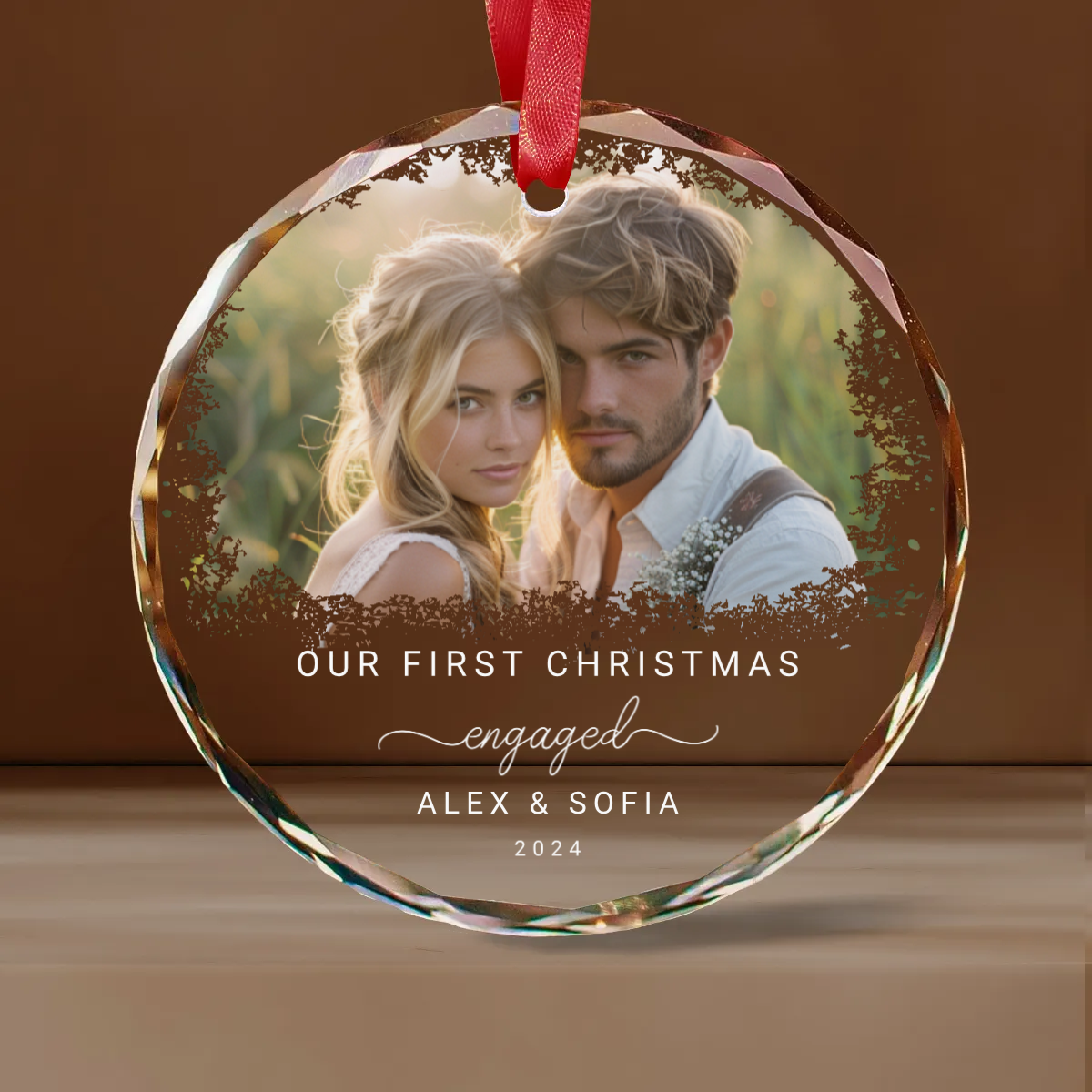 Personalized Our First Christmas Married Glass Ornament - Christmas Ornaments