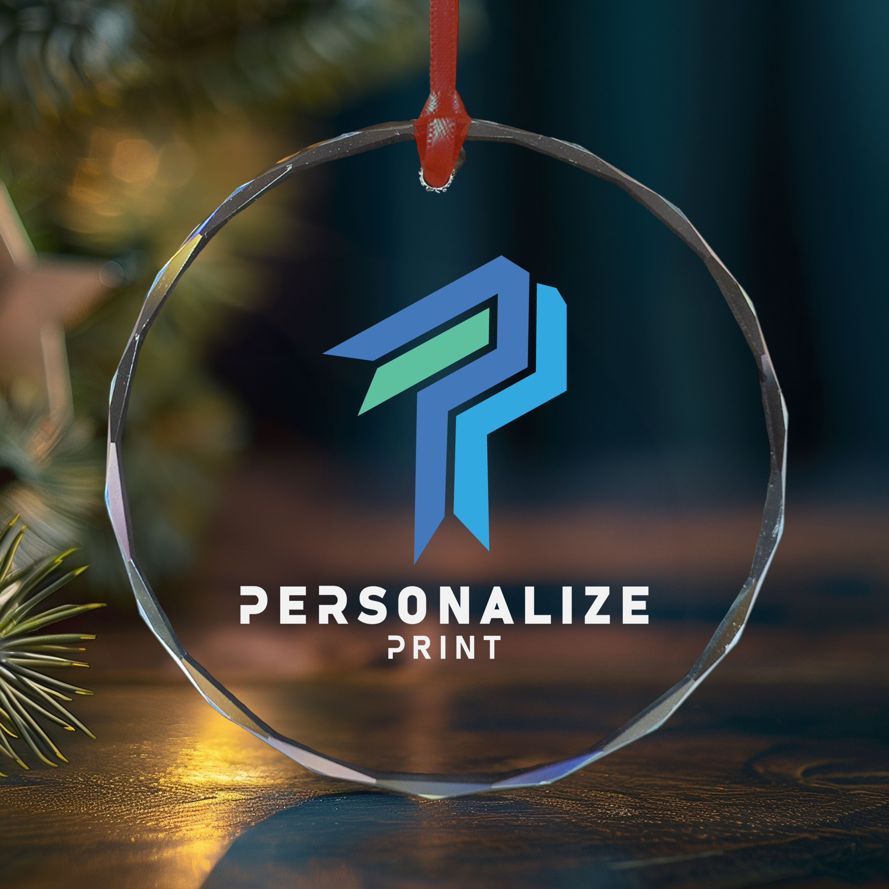 Clear Glass Ornaments, Personalize Print