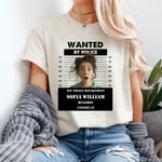 Personalized Wanted by Police Funny Shirt -  Unisex T-Shirt Personalize Print