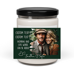 Personalized Text and Photo Scented Candle -  9oz Candle Personalize Print