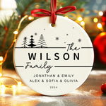 Personalized Family Name Christmas Ornament -  Christmas Ornaments Personalize Print