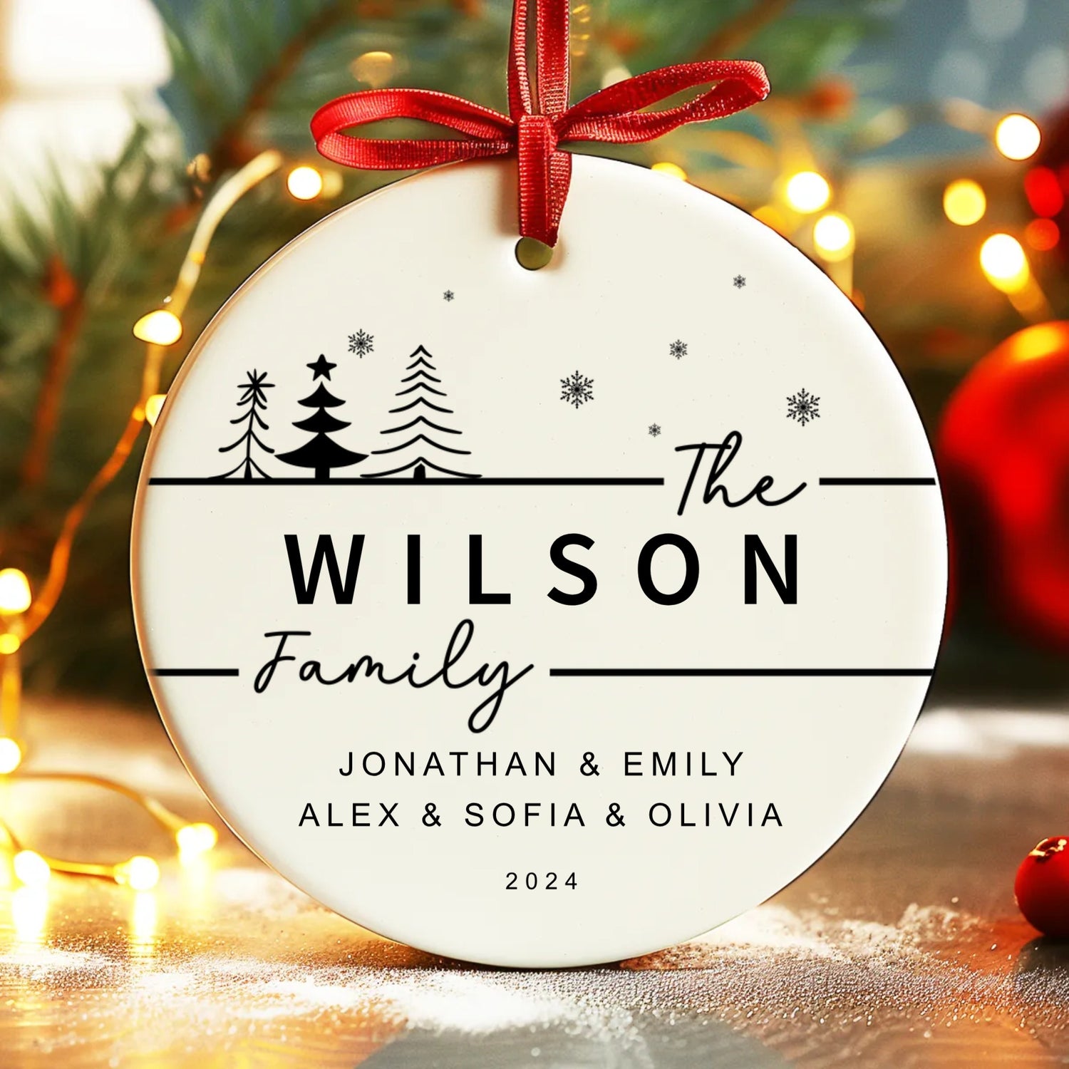 Personalized Family Name Christmas Ornament -  Christmas Ornaments