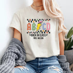 Personalized ABCD Teacher Name Shirt -  Unisex T-Shirt Personalize Print