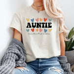 Custom Mom, Aunt, Grandma Shirt, With The Kid Names, Add Est T-Shirt -  Unisex T-Shirt Personalize Print