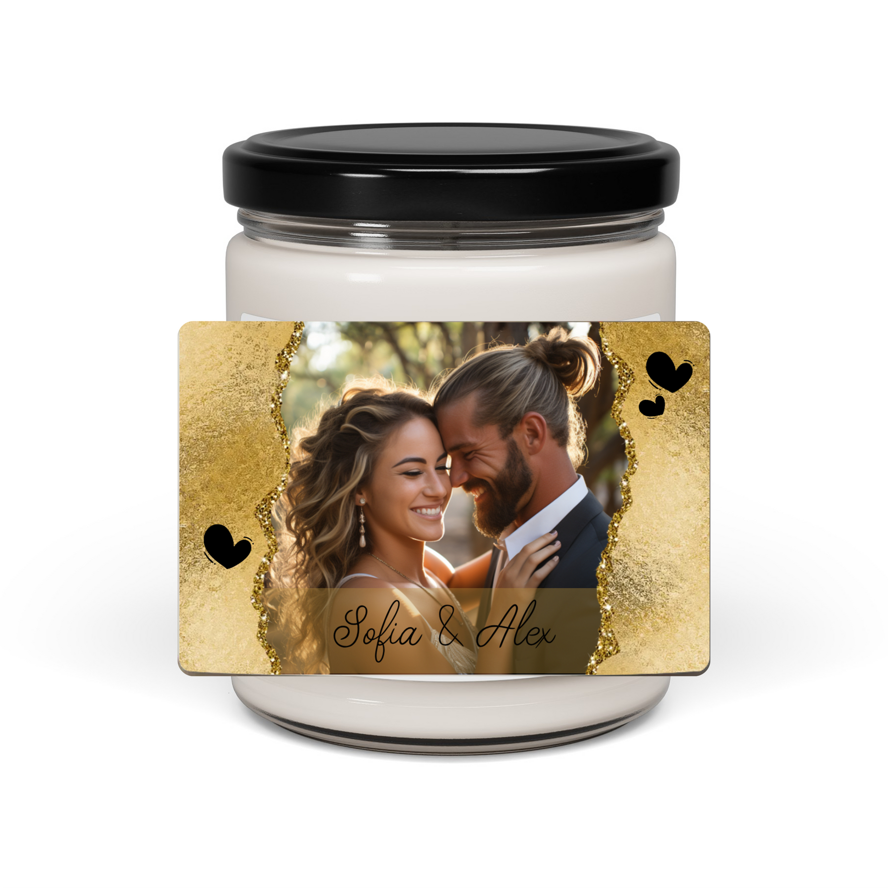 Personalized Picture Candle, Custom Wedding Gift -  9oz Candle