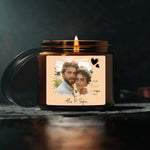 Custom Photo and Name Scented Candle, Personalized Picture Candle -  4oz Scented Coconut Apricot Candles Personalize Print