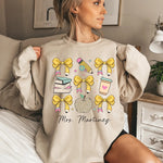 Personalized Teacher Mrs Crewneck Sweatshirt -  Sweatshirt Personalize Print