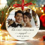 Personalized Our First Christmas Married Ceramic Ornament -  Christmas Ornaments Personalize Print