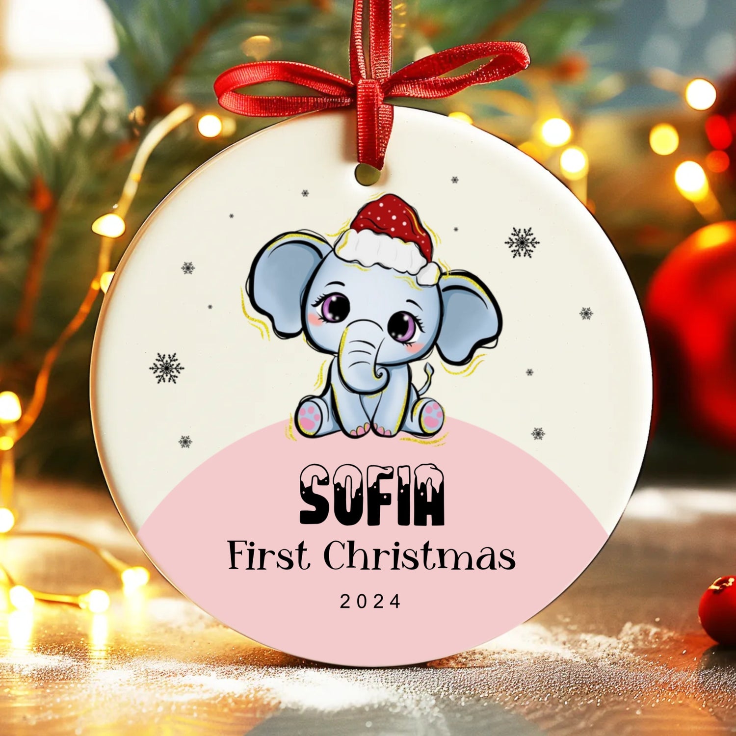 First Christmas Baby Animal Ceramic Ornaments -  Christmas Ornaments