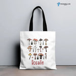 Personalized Mushroom Design Custom Name Tote Bag -  Tote Bag AOP Personalize Print