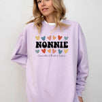 Personalized Heart Design Custom Name Comfort Colors Sweatshirt -  Comfort Colors Sweatshirt Personalize Print