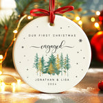 Holiday Decor, Our First Christmas Ceramic Ornament -  Christmas Ornaments Personalize Print