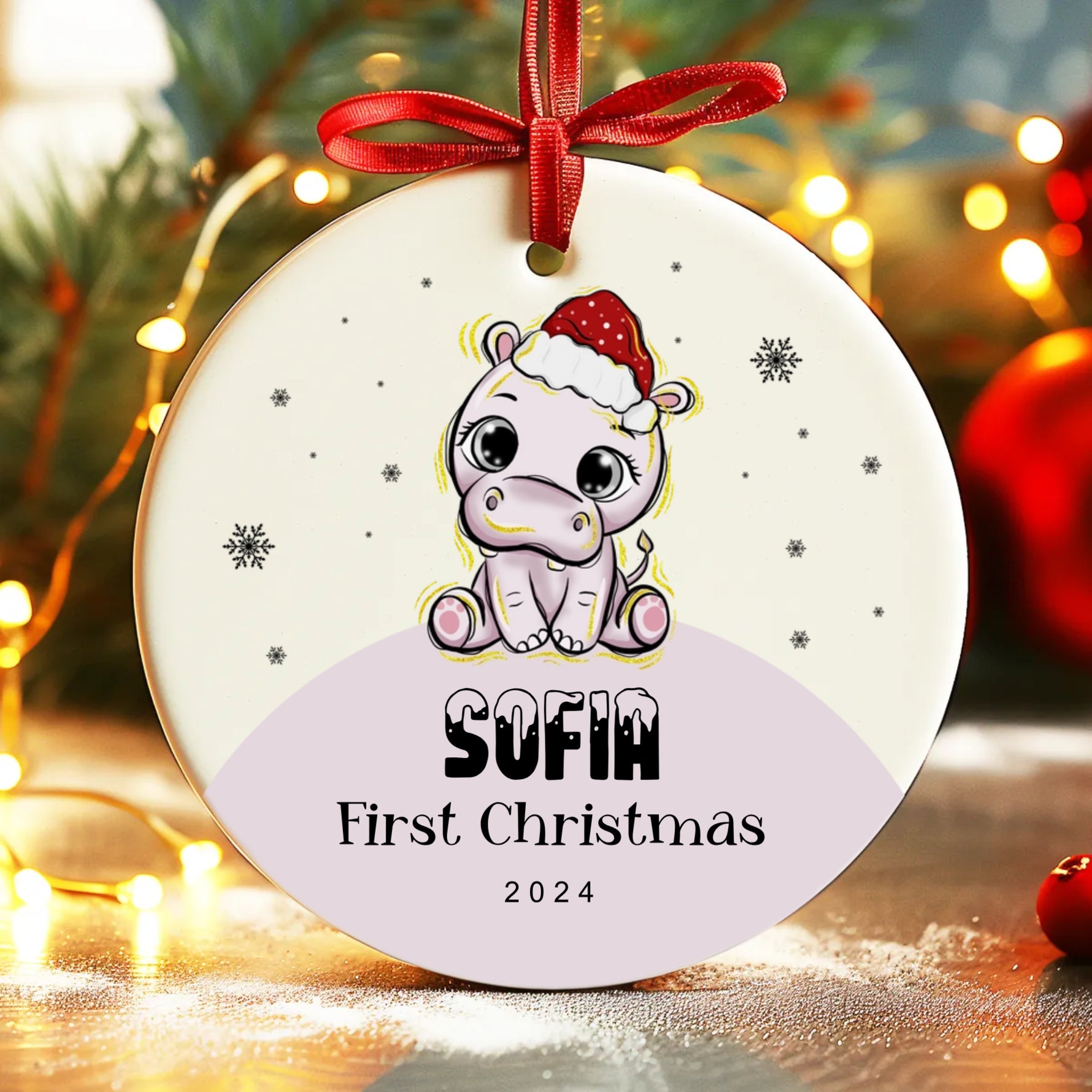 First Christmas Baby Animal Ceramic Ornaments -  Christmas Ornaments