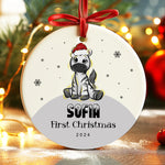 First Christmas Baby Animal Ceramic Ornaments -  Christmas Ornaments Personalize Print