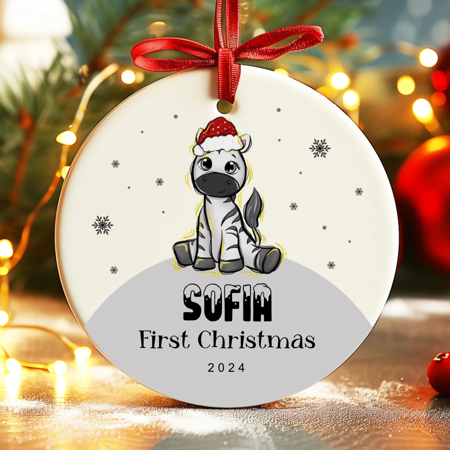 First Christmas Baby Animal Ceramic Ornaments -  Christmas Ornaments