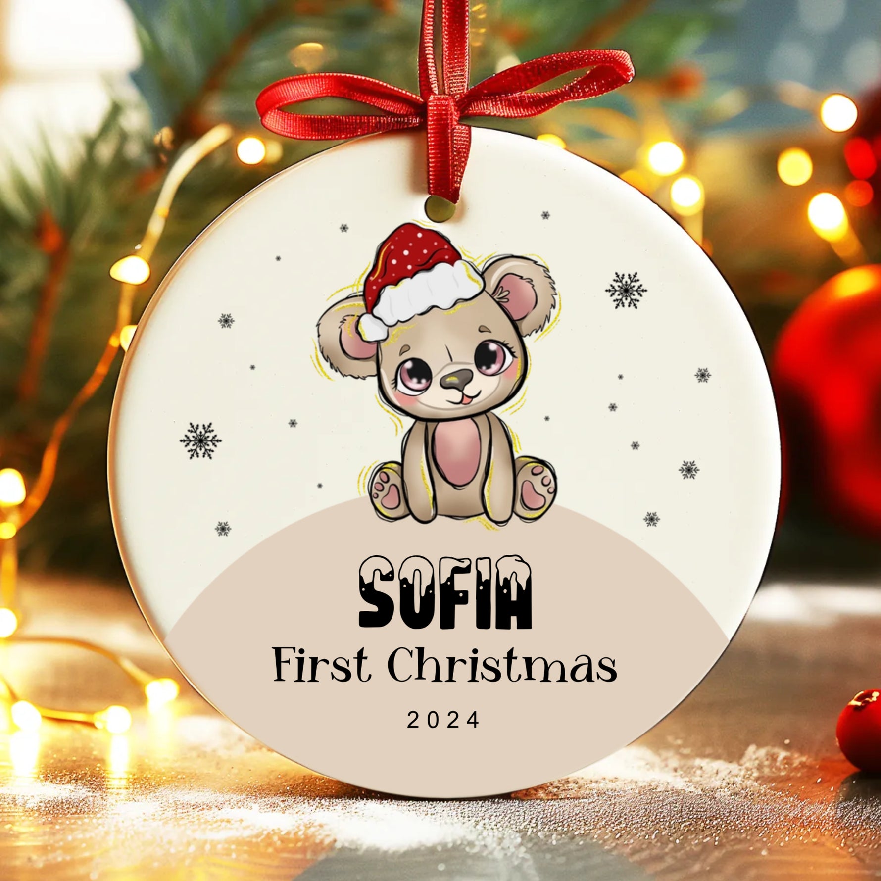 First Christmas Baby Animal Ceramic Ornaments -  Christmas Ornaments