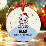 First Christmas Baby Animal Ceramic Ornaments -  Christmas Ornaments Personalize Print