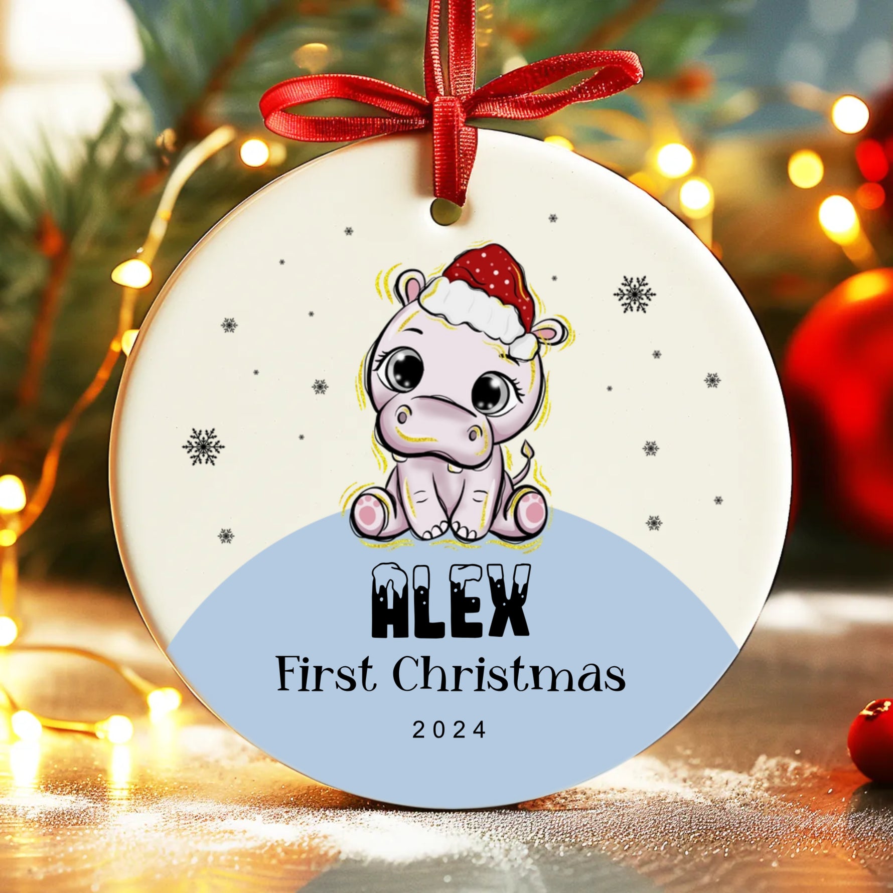 First Christmas Baby Animal Ceramic Ornaments -  Christmas Ornaments