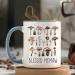 Custom Name Mushroom Design Mug, Custom Text Coffee Mug -  Mug Personalize Print