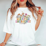 Custom Wildflowers Nurse Shirt, Nurse Gift -  Comfort Colors Tee Personalize Print