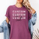 Personalized School Spirit Shirt, Custom Team Mascot Tshirt -  Comfort Colors Tee Personalize Print