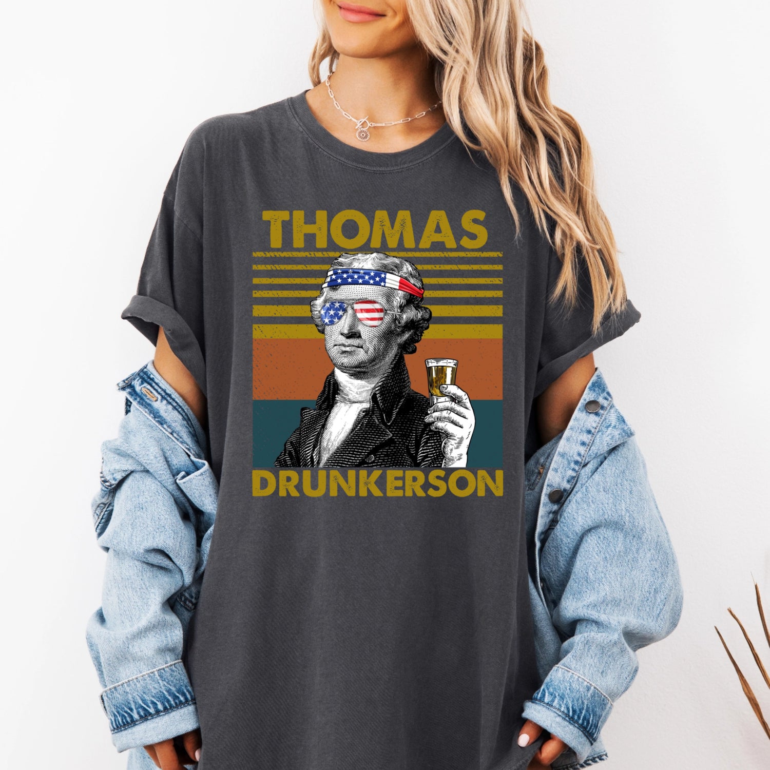 Personalized Drinking Presidents Shirt -  Comfort Colors Tee