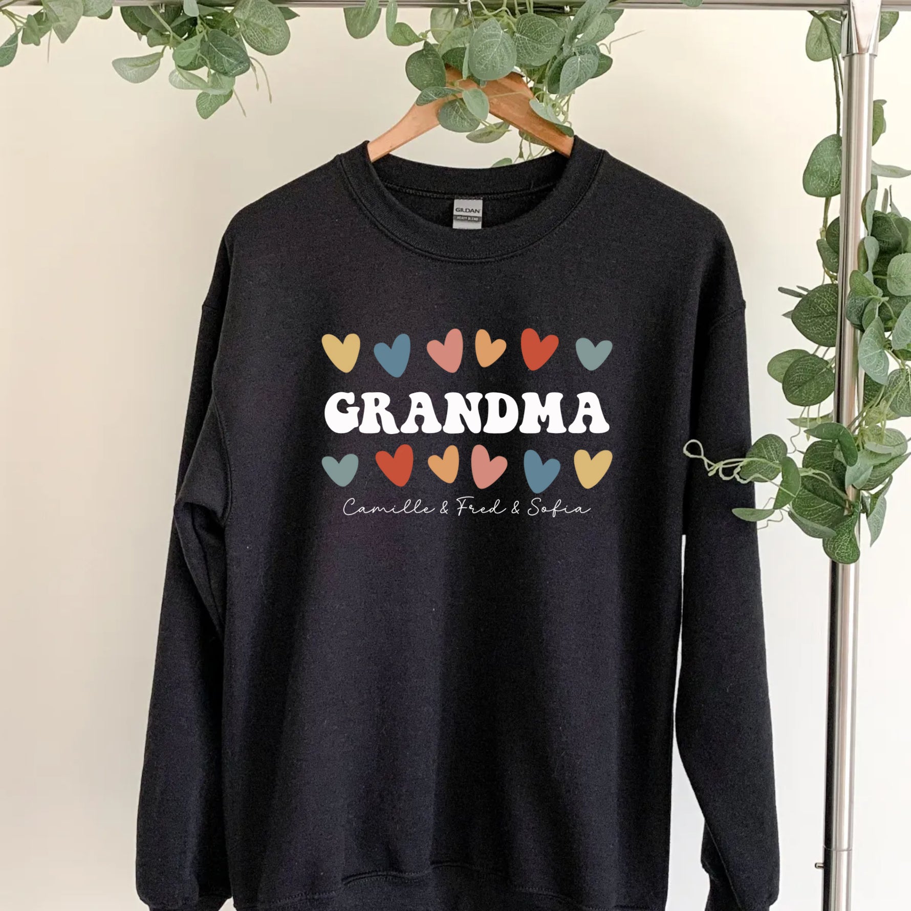 Personalized Heart Design Custom Name Sweatshirt -  Sweatshirt