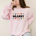 Personalized Heart Design Custom Name Sweatshirt -  Sweatshirt Personalize Print