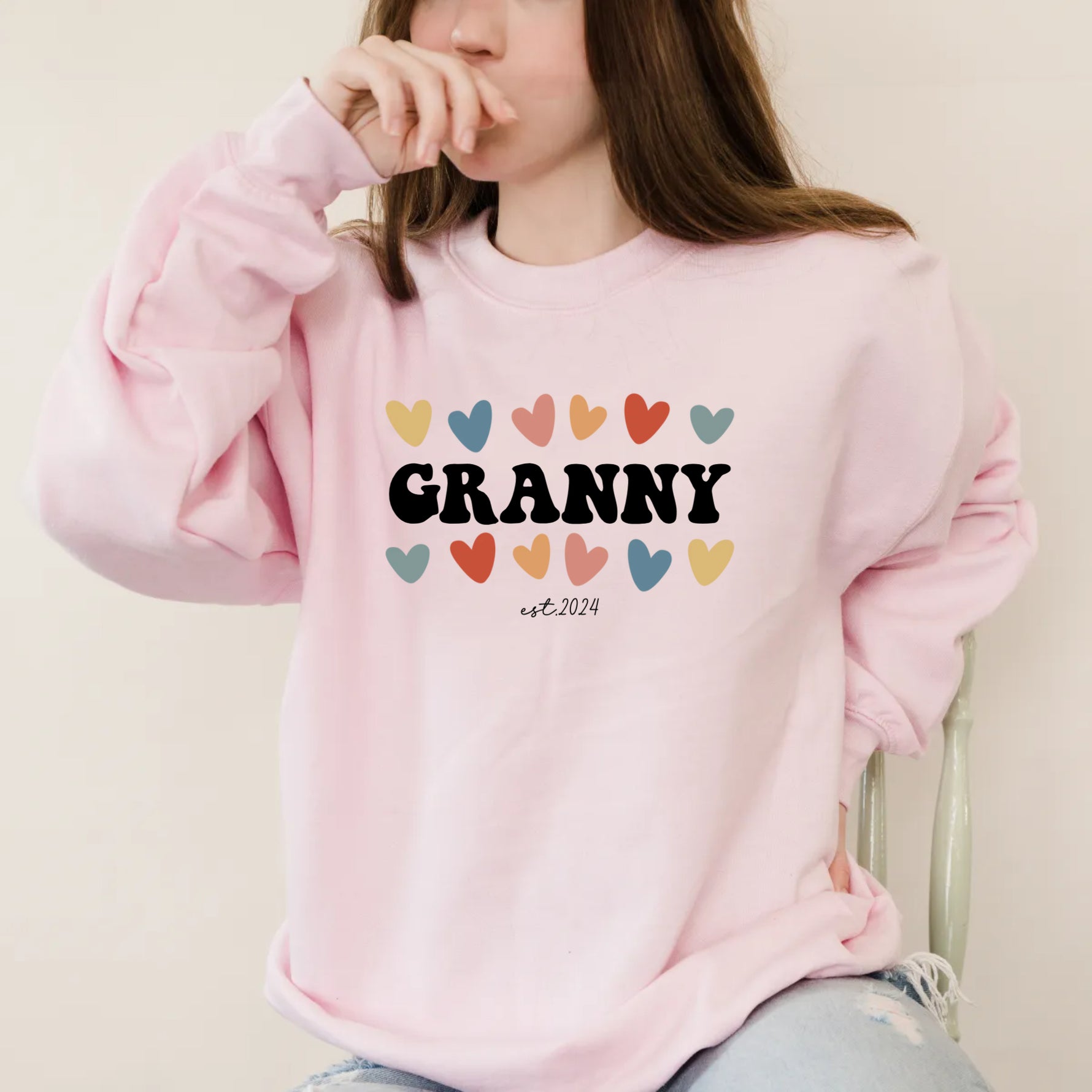 Personalized Heart Design Custom Name Sweatshirt -  Sweatshirt