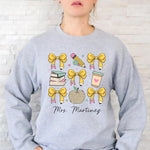 Personalized Teacher Mrs Crewneck Sweatshirt -  Sweatshirt Personalize Print