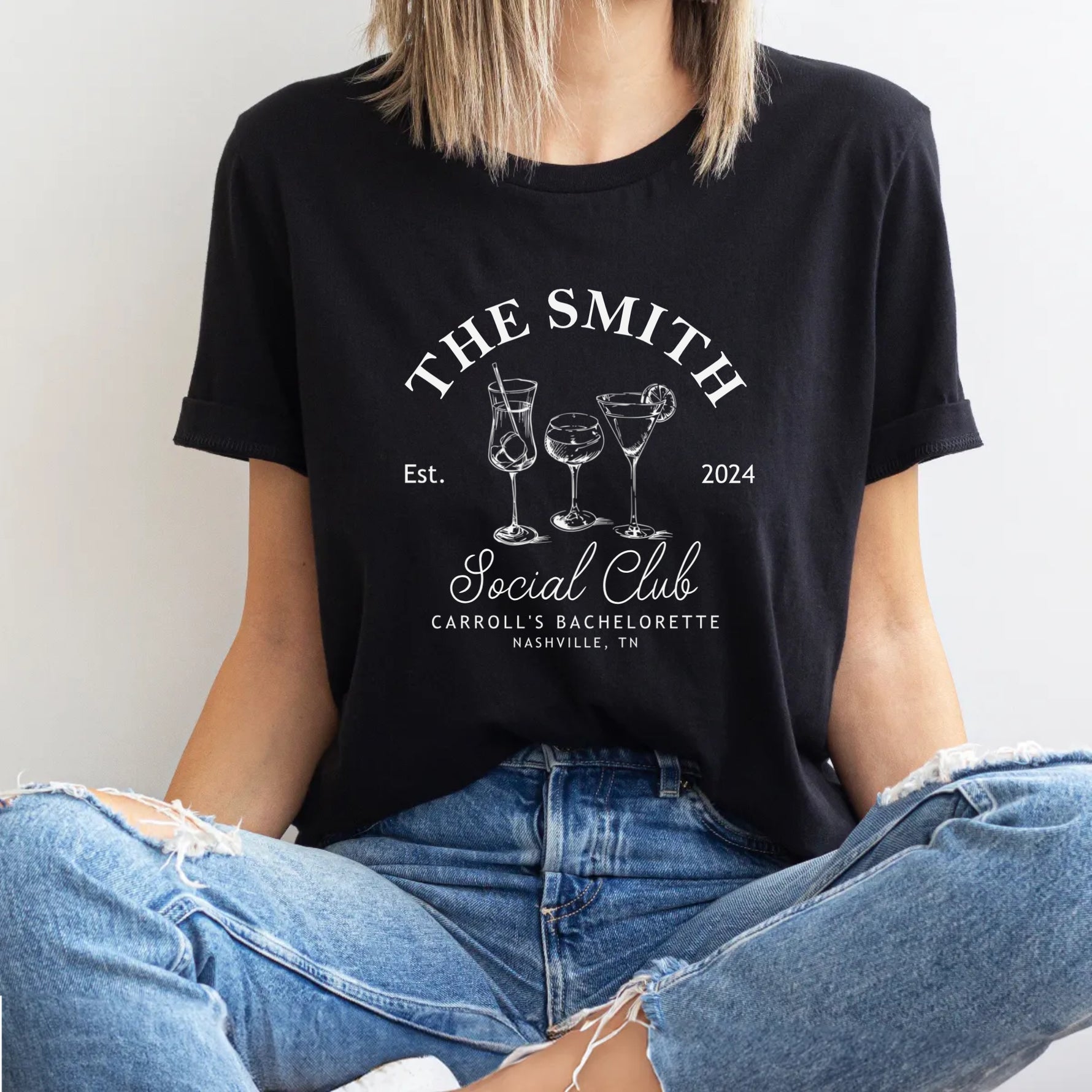 Bachelorette Party, Custom Social Club Shirt -  Unisex T-Shirt