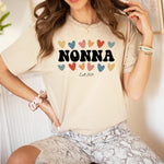 Custom Mom, Aunt, Grandma Shirt, With The Kid Names, Add Est T-Shirt -  Unisex T-Shirt Personalize Print