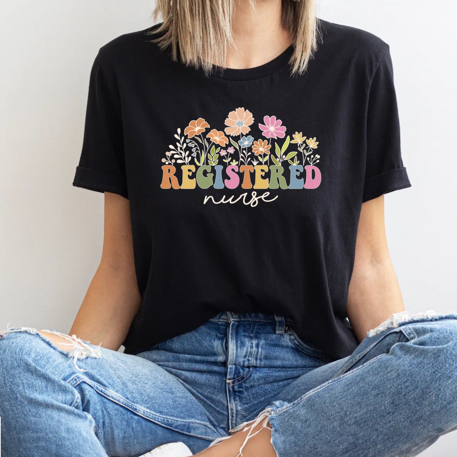 Custom Wildflowers Nurse Collection Shirt