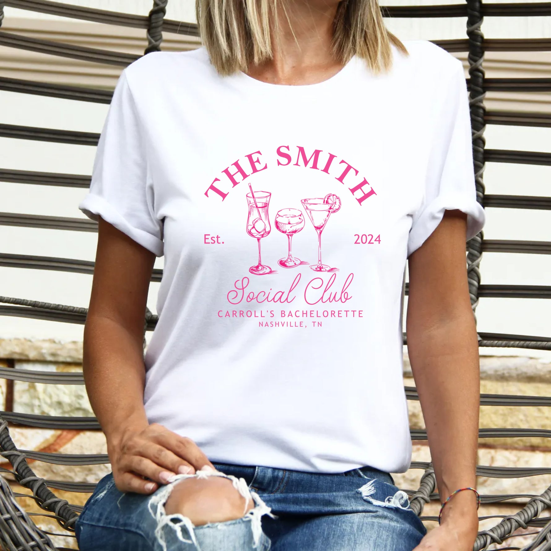 Bachelorette Party, Custom Social Club Shirt -  Unisex T-Shirt