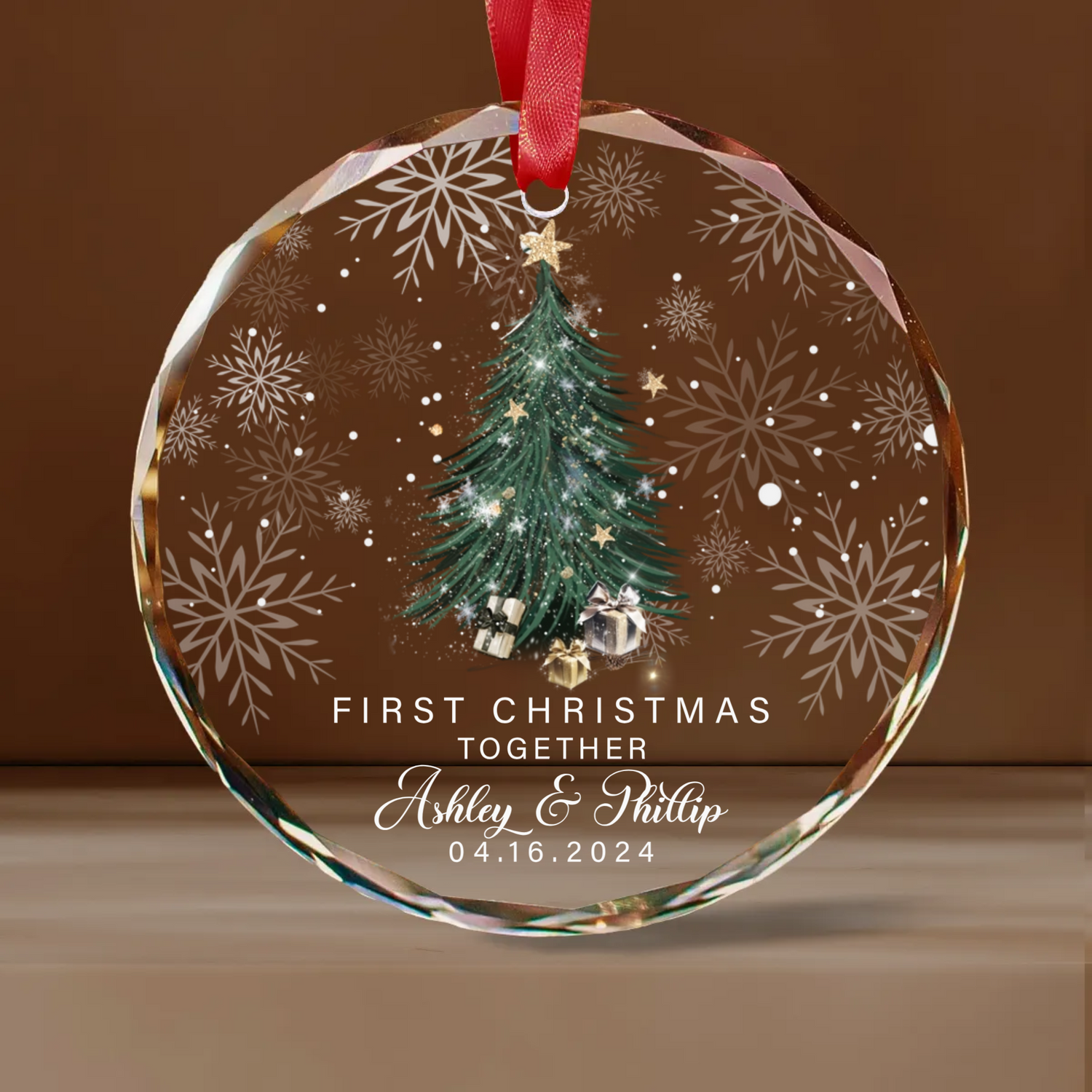 Personalized Christmas Ornament Marriage, Custom Couple Christmas Ornaments